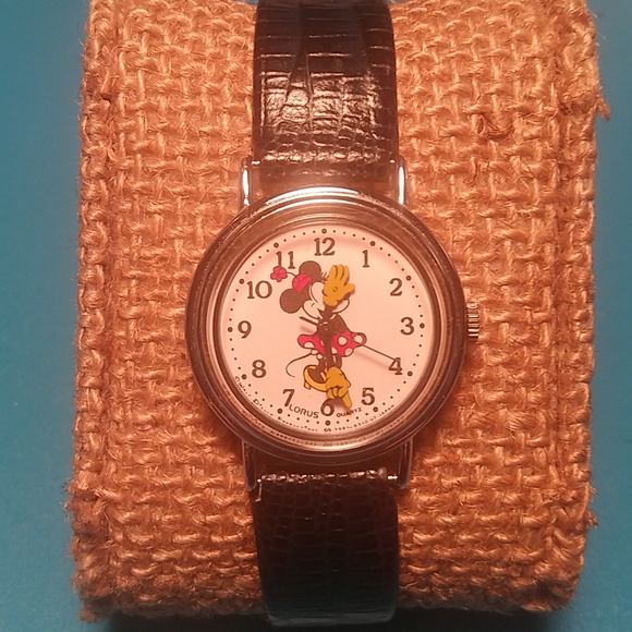 Disney Accessories - Minnie Mouse Watch with Dark Blue Band